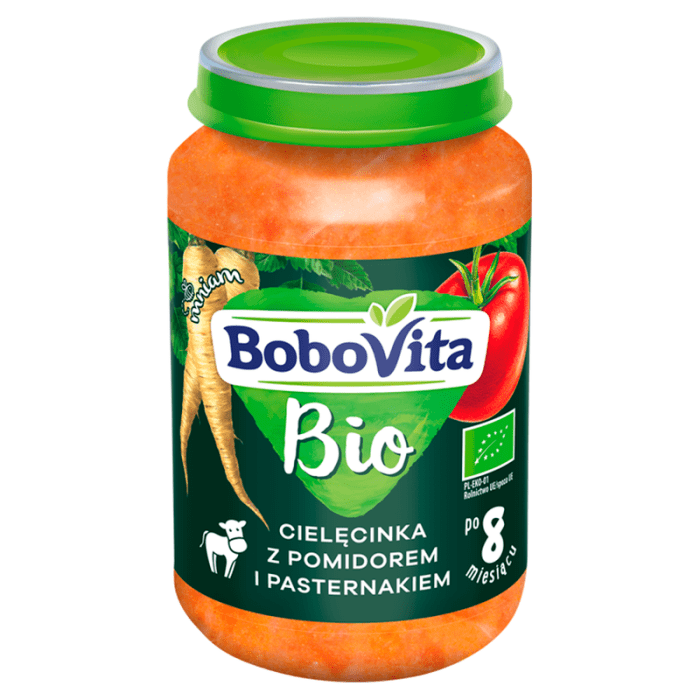 Bobovita bio obiadek cielęcinka z pomidorem i pasternakiem po 8 miesiącu 190 g