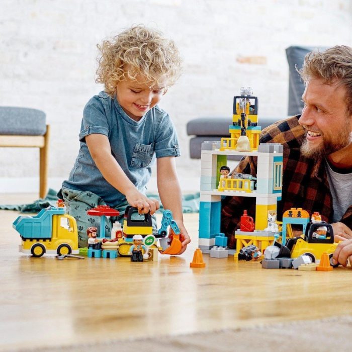 Lego duplo żuraw wieżowy i budowa
