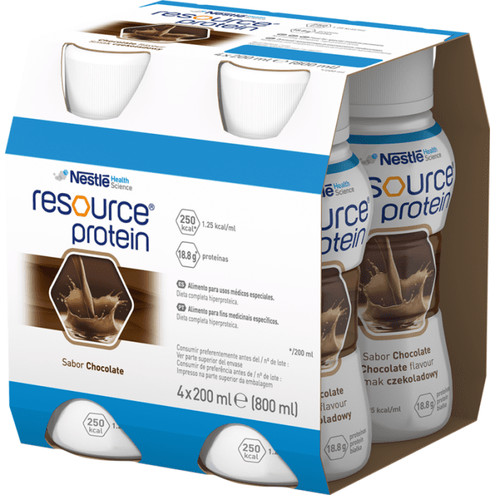 Nestle hs resource protein czekoladowy, 4x200ml