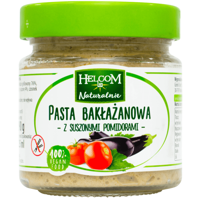 Helcom pasta bakłażanowa z susz. Pomidorami 190g