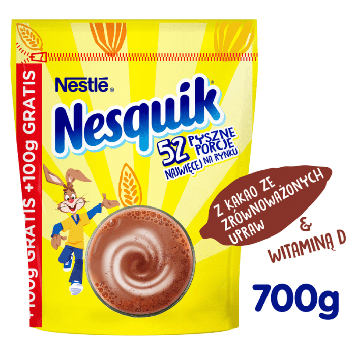Nesquik instant cocoa 600g+100g gratis