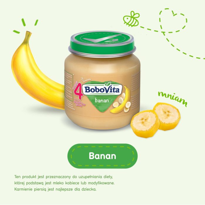Bobovita deserek banan po 4 miesiącu 125 g