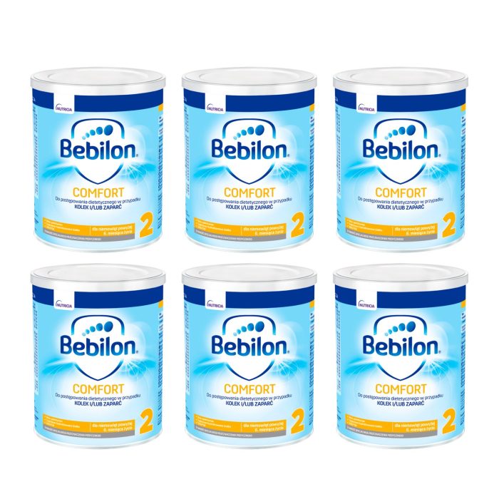 Bebilon comfort 2 żywność specjalnego przeznaczenia medycznego dla niemowląt od 6. Miesiąca 400 g x 6 sztuk