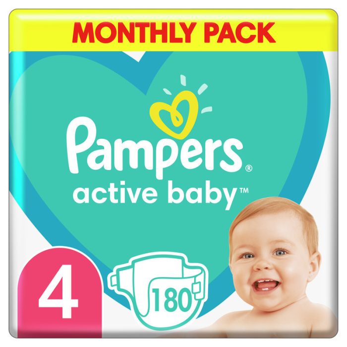 Pampers active baby 4 (180 szt. )
