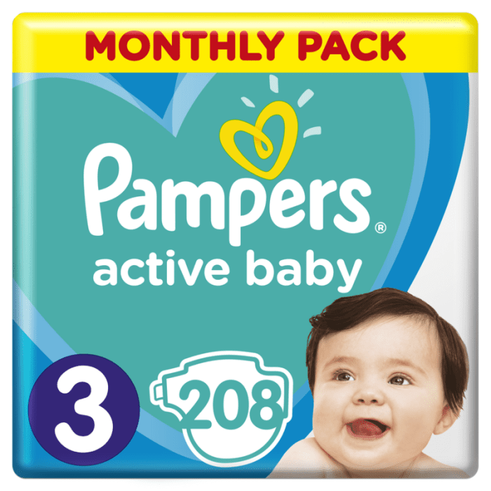 Pampers active baby 3 (208 szt. )