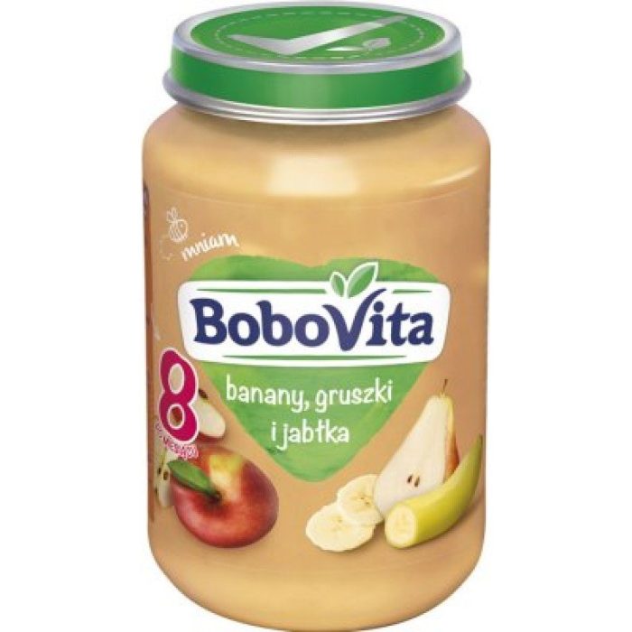Bobovita deserek banany gruszki i jabłka po 8 miesiącu 190 g - kd