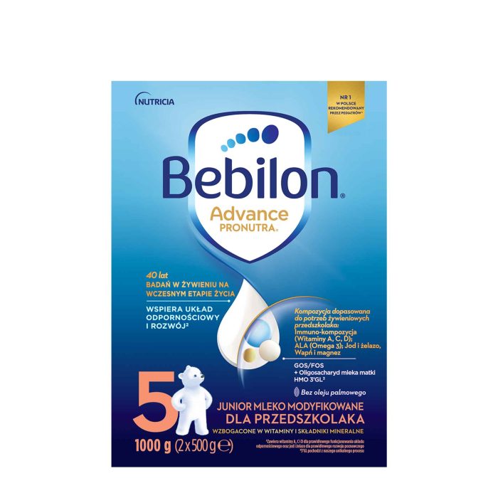 Bebilon 5 pronutra-advance mleko modyfikowane dla przedszkolaka 1100 g (2x550g)