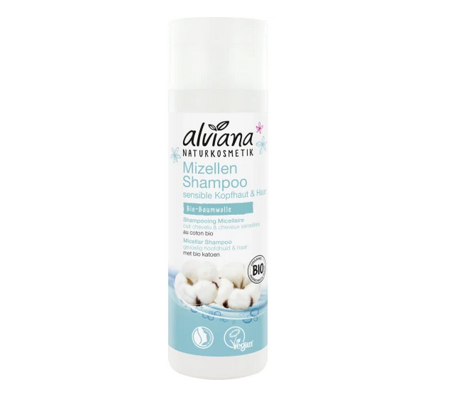 Alviana szampon do włosów micelarny z bawełną