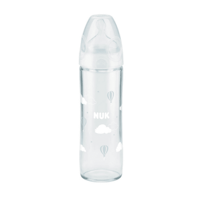 Nuk butelka szklana 240 ml smo silik fc 0-6 biała