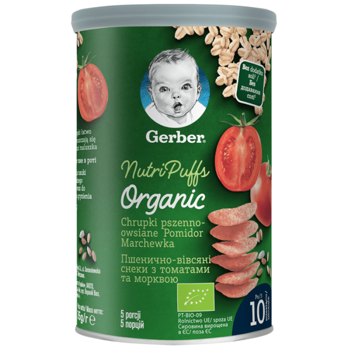 Gerber organic chrupki pomidor-marchewka 35g