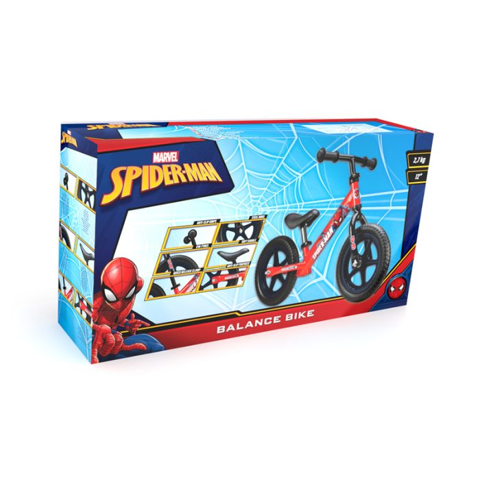 Seven rowerek biegowy metalowy spider man