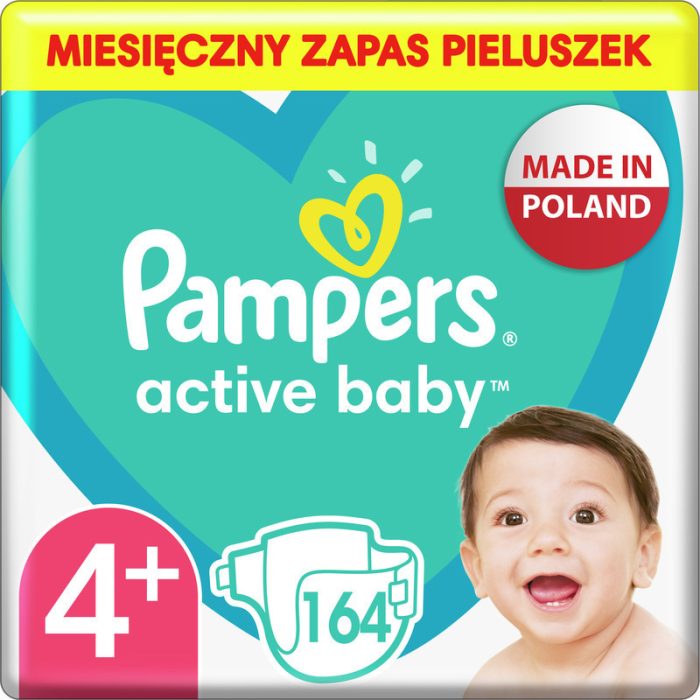 PAMPERS Active Baby 4+ (164 szt.)