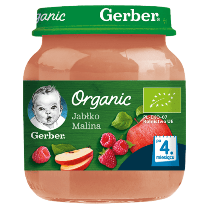 Gerber organic jabłko-malina 125g