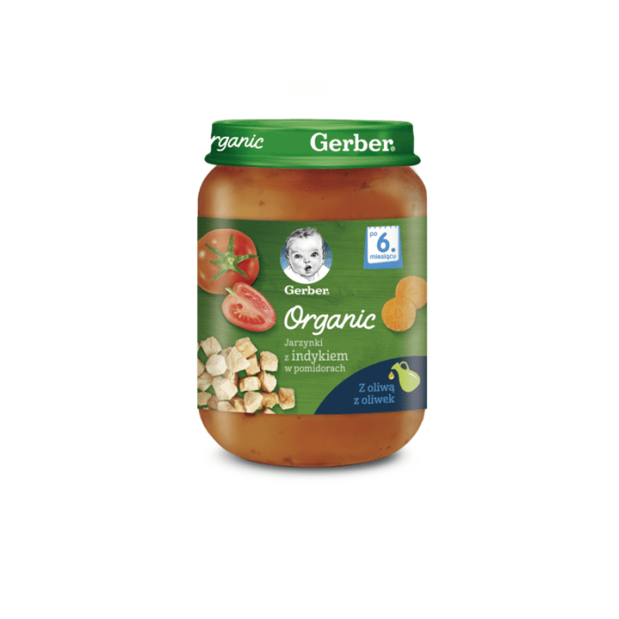 Gerber organic jarzynki indyk w pomidorach 190g
