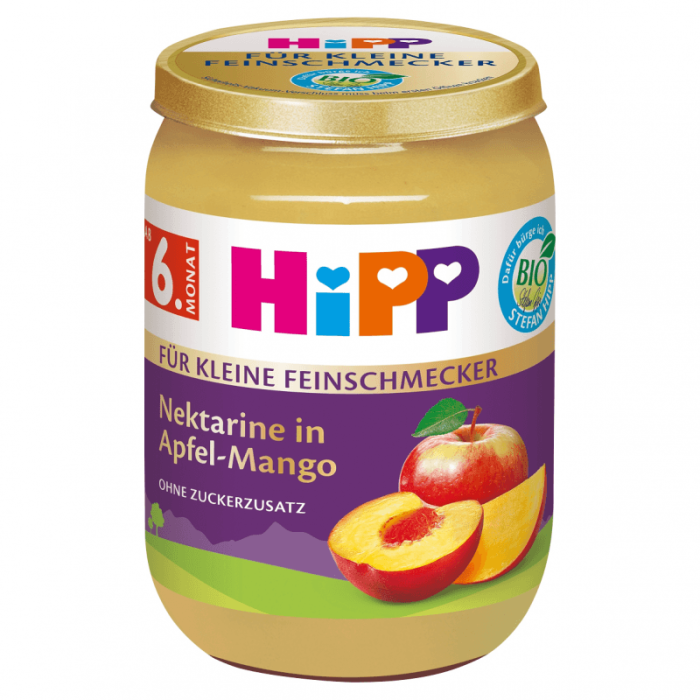 Hipp jabłka z nektarynką imango. 190g bio
