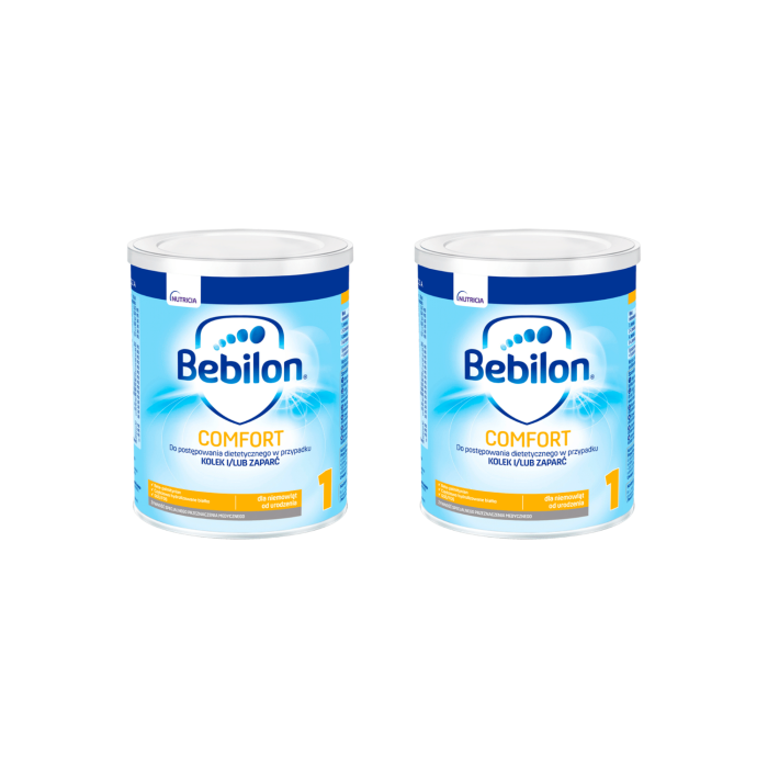 Bebilon comfort 1 żywność specjalnego przeznaczenia medycznego dla niemowląt od urodzenia 400 g x 2 sztuki