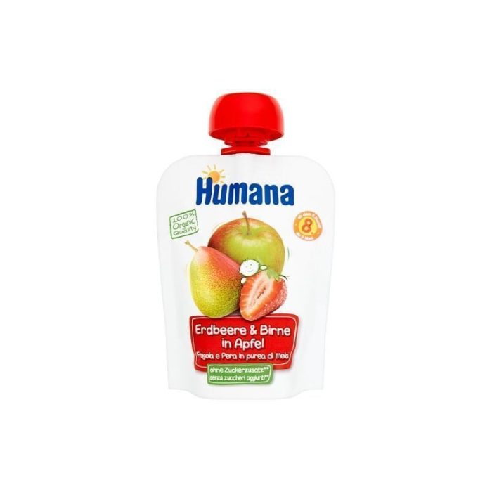 Humana mus jabłko gruszka truskawka 90g +8m