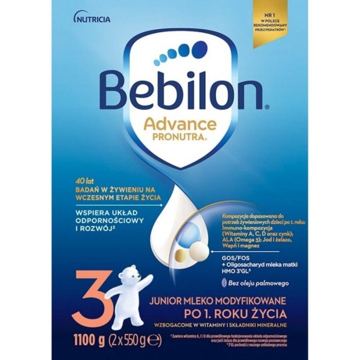 Bebilon 3 pronutra-advance mleko modyfikowane po 1. Roku życia 1100 g (2 x 550 g) - kd