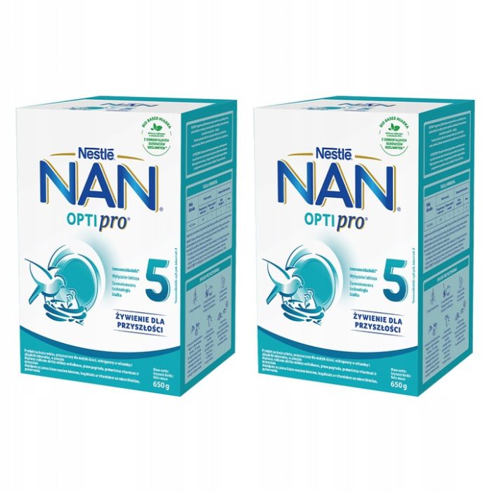 NAN Optipro 5 karton. 2x325g x 2 sztuki
