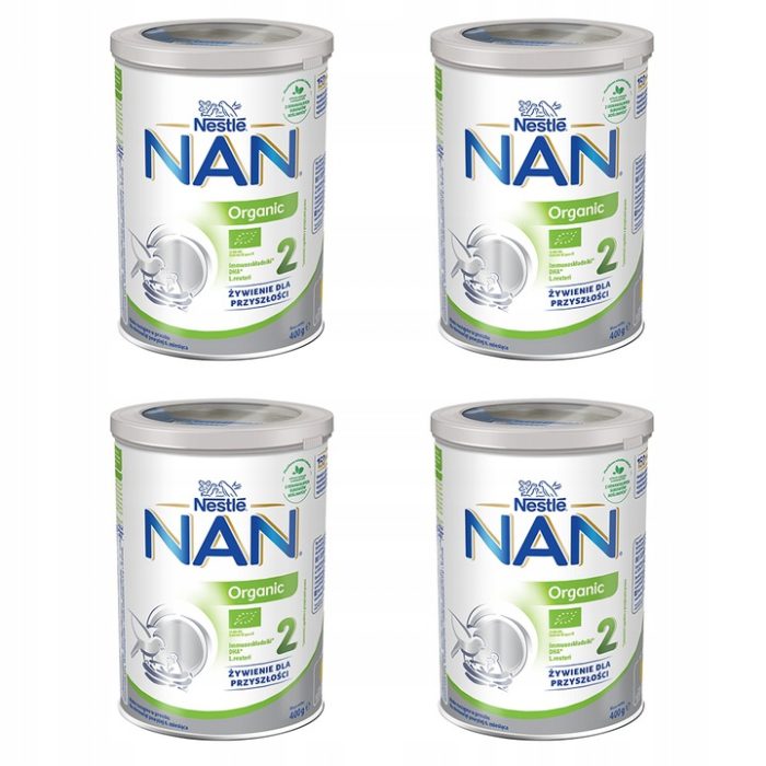 Nestle nan organic 2, 400g x 4 sztuki
