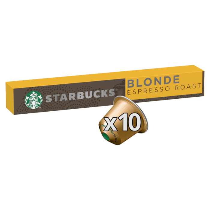 Starbucks blonde espresso nespresso 10 caps 57g