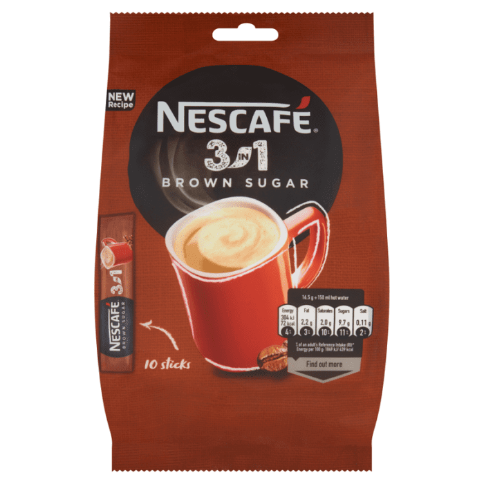 Nescafe 3in1 brown sugar 10x16. 5g