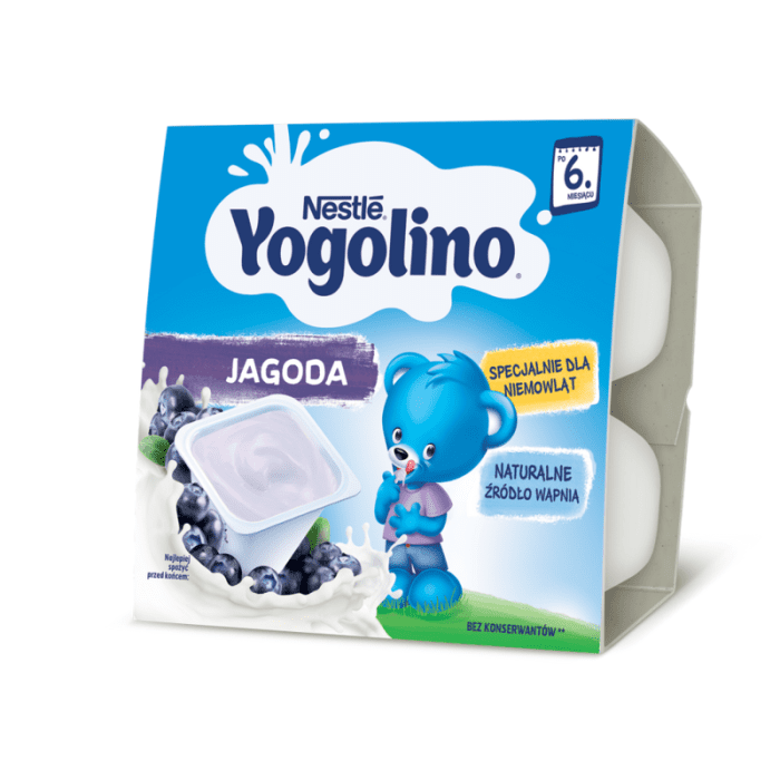 Nestle yogolino jagoda 6m. 4x100g