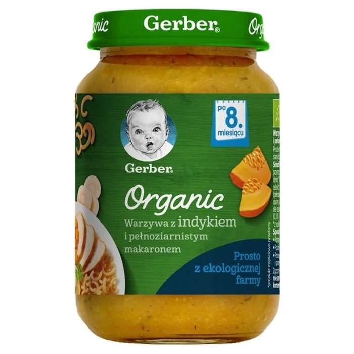 Gerber organic warzywa indyk pałnoziar makar 190 g