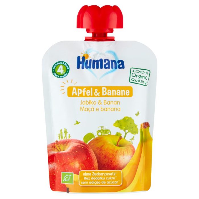 Humana mus jabłko banan organic 90g kd