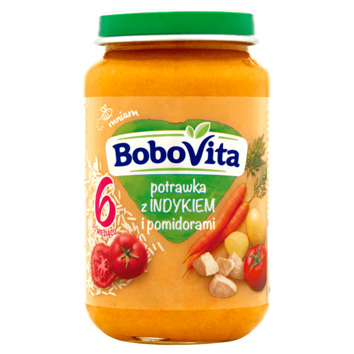 Bobovita potrawka z indykiem i pomidorami po 6 miesiącu. 190g