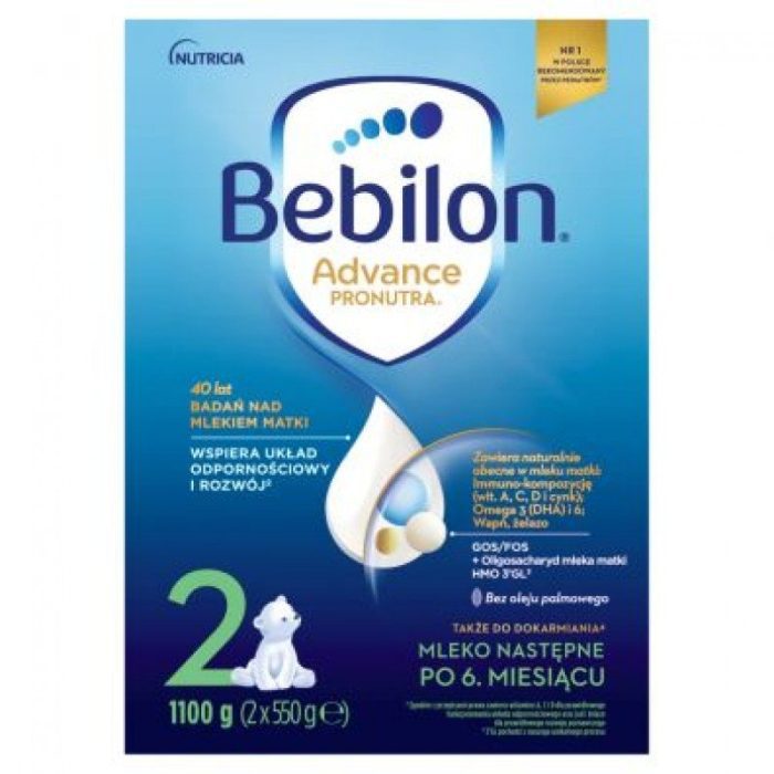Bebilon 2 2 pronutra-advance mleko następne po 6. Miesiącu 1100 g (2 x 550 g)