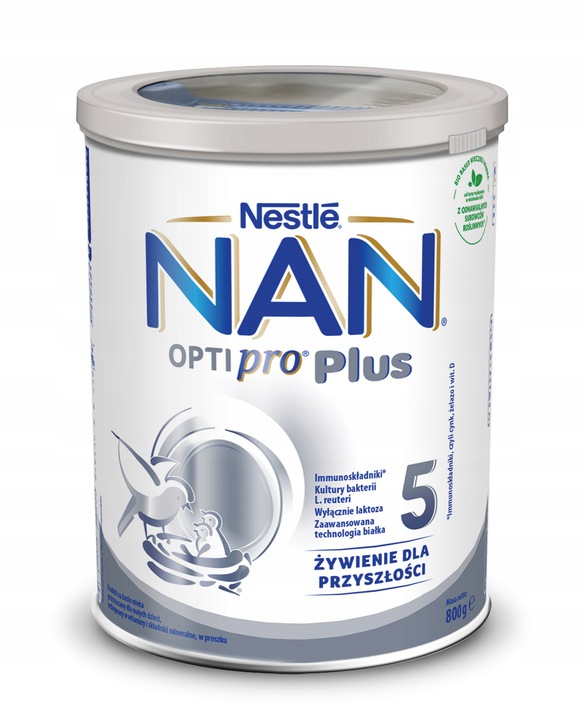 Nestle nan optipro plus 5 produkt na bazie mleka dla małych dzieci 6 x 800g