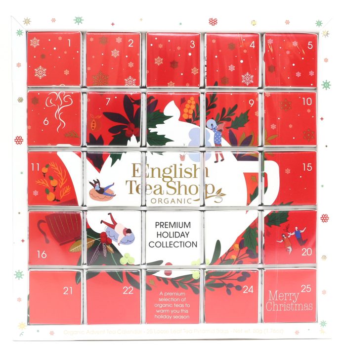 ENGLISH TEA SHOP Kalendarz Adwentowy Red Puzzle – 25 Piramidek