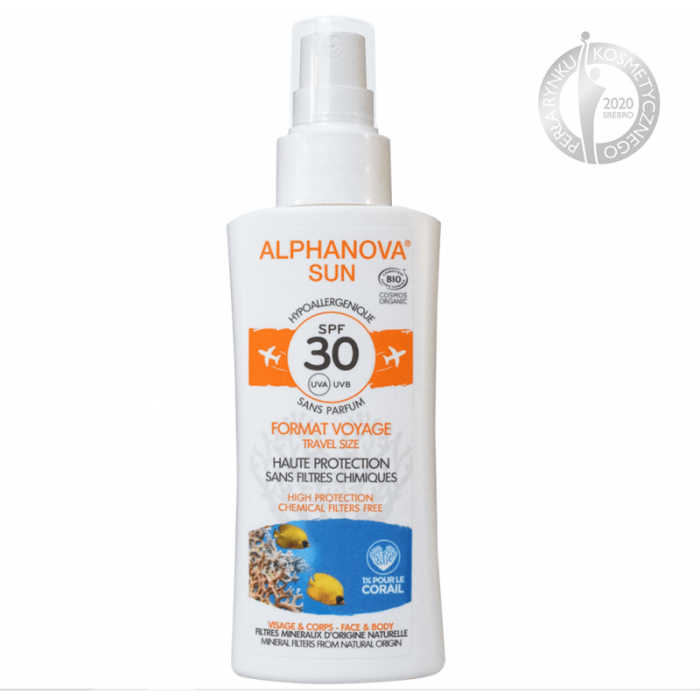 ALPHANOVA Sun Spray z filtrem SPF30 TRAVEL 90g