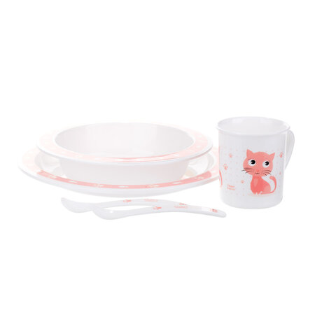 Canpol babies plastikowy zestaw stołowy - kotek