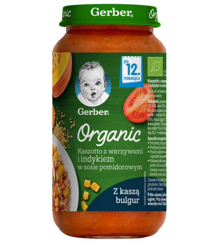 Gerber organic kaszotto z warzywami i indykiem