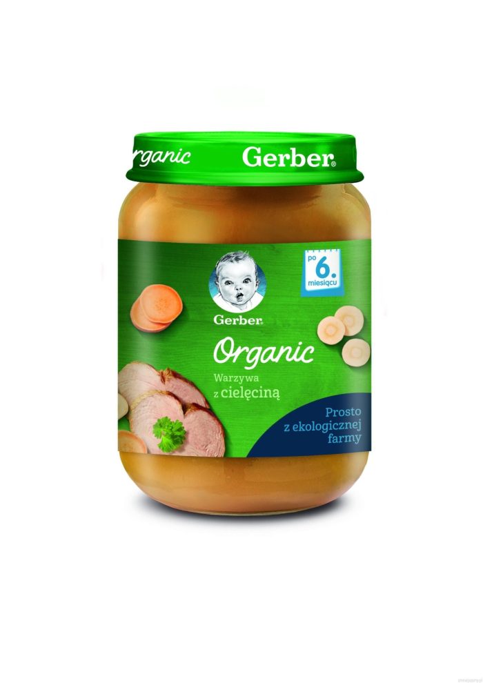 GERBER Organic Warzywa z cielęciną, 190g