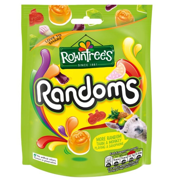 Rowntree's randoms sweets sharing bag. 150g