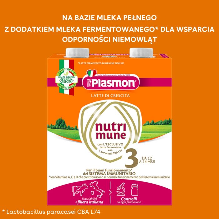 Plasmon nutri-mune 3 mleko dla juniora w płynie 2x500 ml