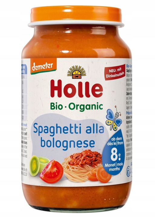 Holle danie dla niemow spaghetti bologn bio,220g