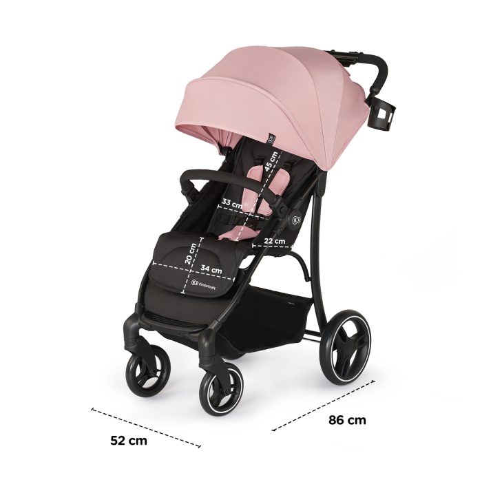 Kinderkraft wózek spacerowy trig pink