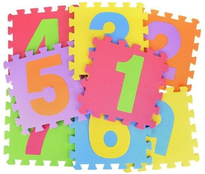 Eva puzzle piankowe litery i cyfry. 36sztuk (mix kolorów)