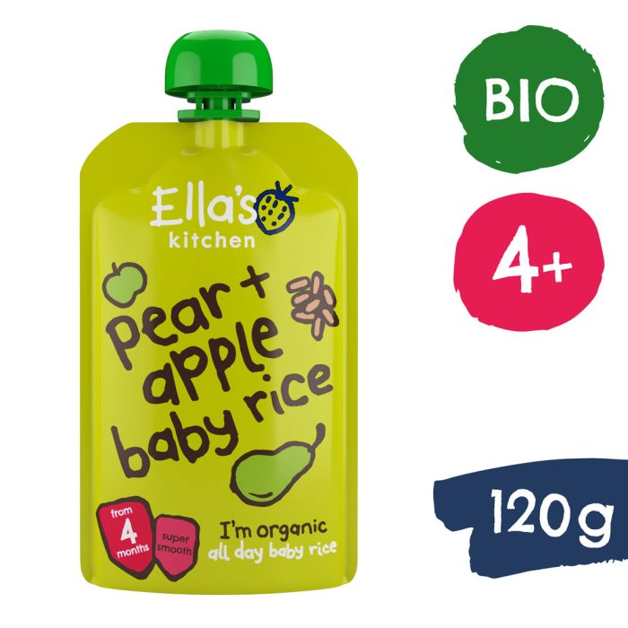 Ella's bio ryż dla dzieci gruszka i jabłko (120g)