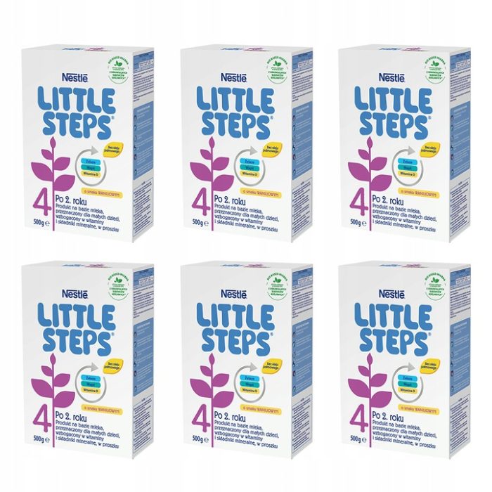 Nestle little steps 4 mleko modyfikowane o smaku waniliowym junior dla dzieci po 2. Roku 6 x 500 g