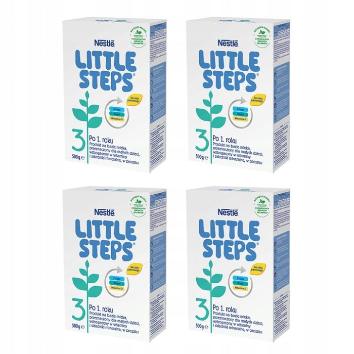 Nestle little steps 3 mleko modyfikowane junior dla dzieci po 1 roku 4 x 500g