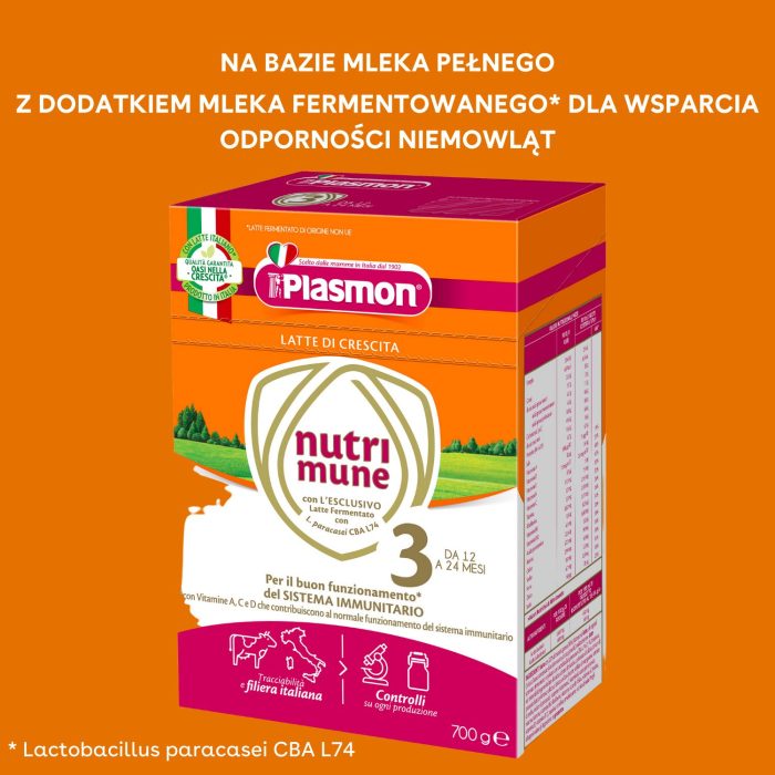 Plasmon nutri-mune 3 mleko dla juniora 2x700g