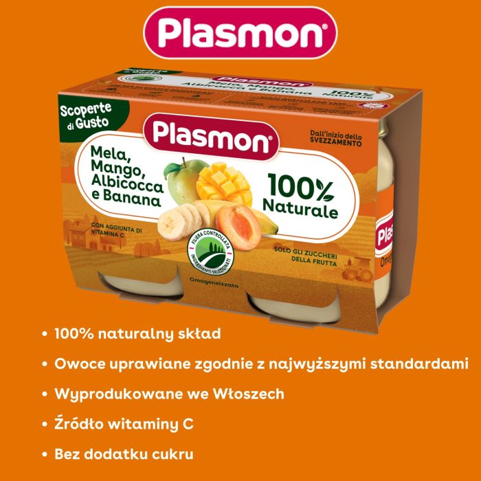 Plasmon deserek mango. Morela. Banan 2x104g 3 op.
