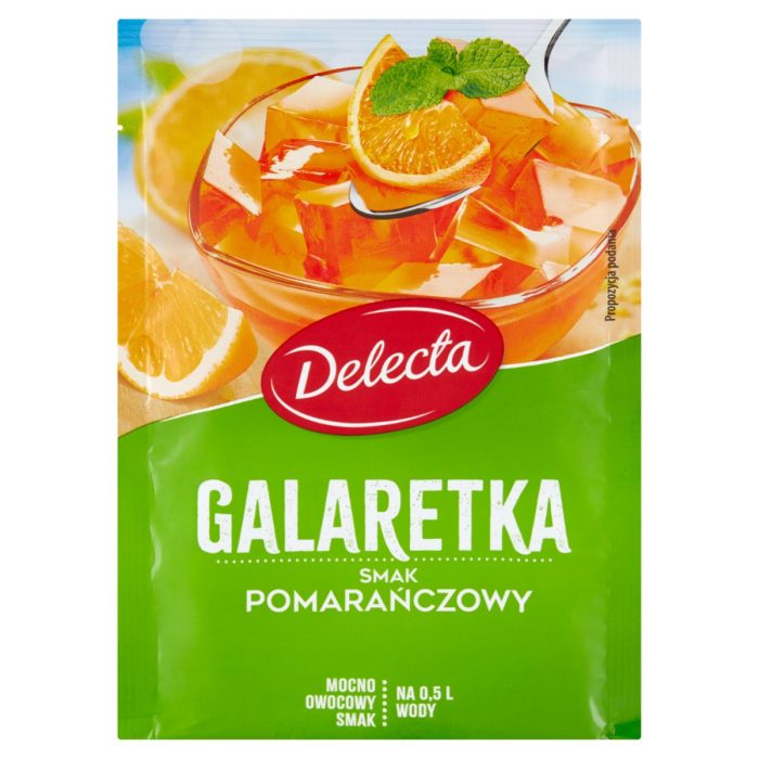 Delecta galaretka o smaku pomarańczowym, 70g