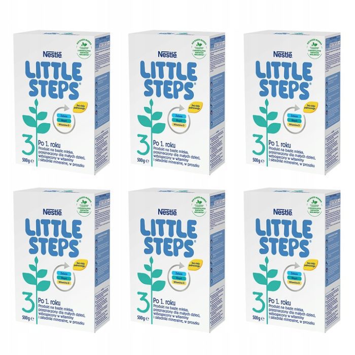 Nestle little steps 3 mleko modyfikowane junior dla dzieci po 1 roku 6 x 500g