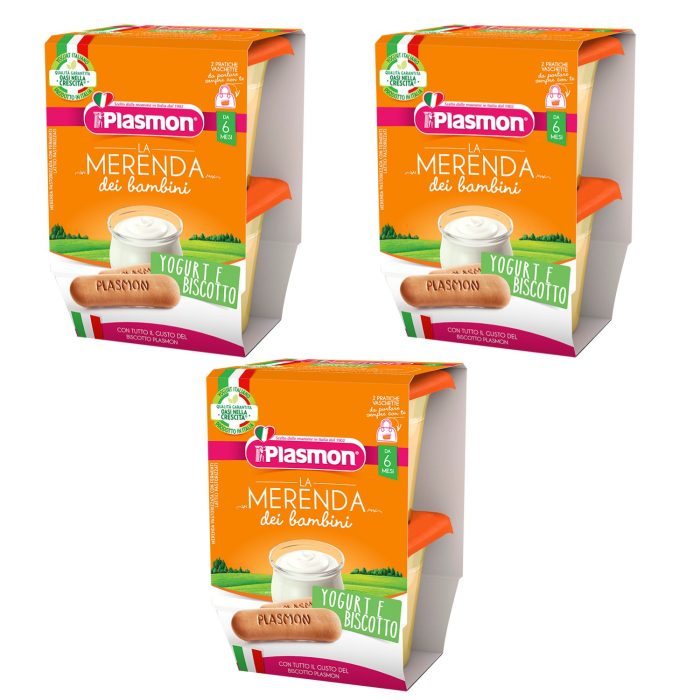 Plasmon deserek jogurt i biszkopty (2x120g)x3 opakowania